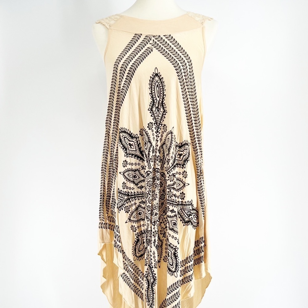 Multicolored Maxi Sundress with Crew Neck for Night Out